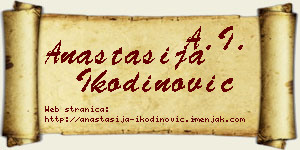 Anastasija Ikodinović vizit kartica
